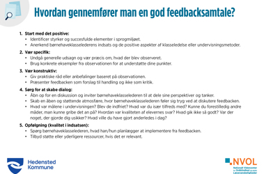 Skabelon Feedbacksamtale